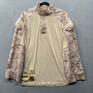 USMC FR FROG Combat Ensemble Shirt Desert Marpat S-R Tan Digital Camo 1/4 Zip